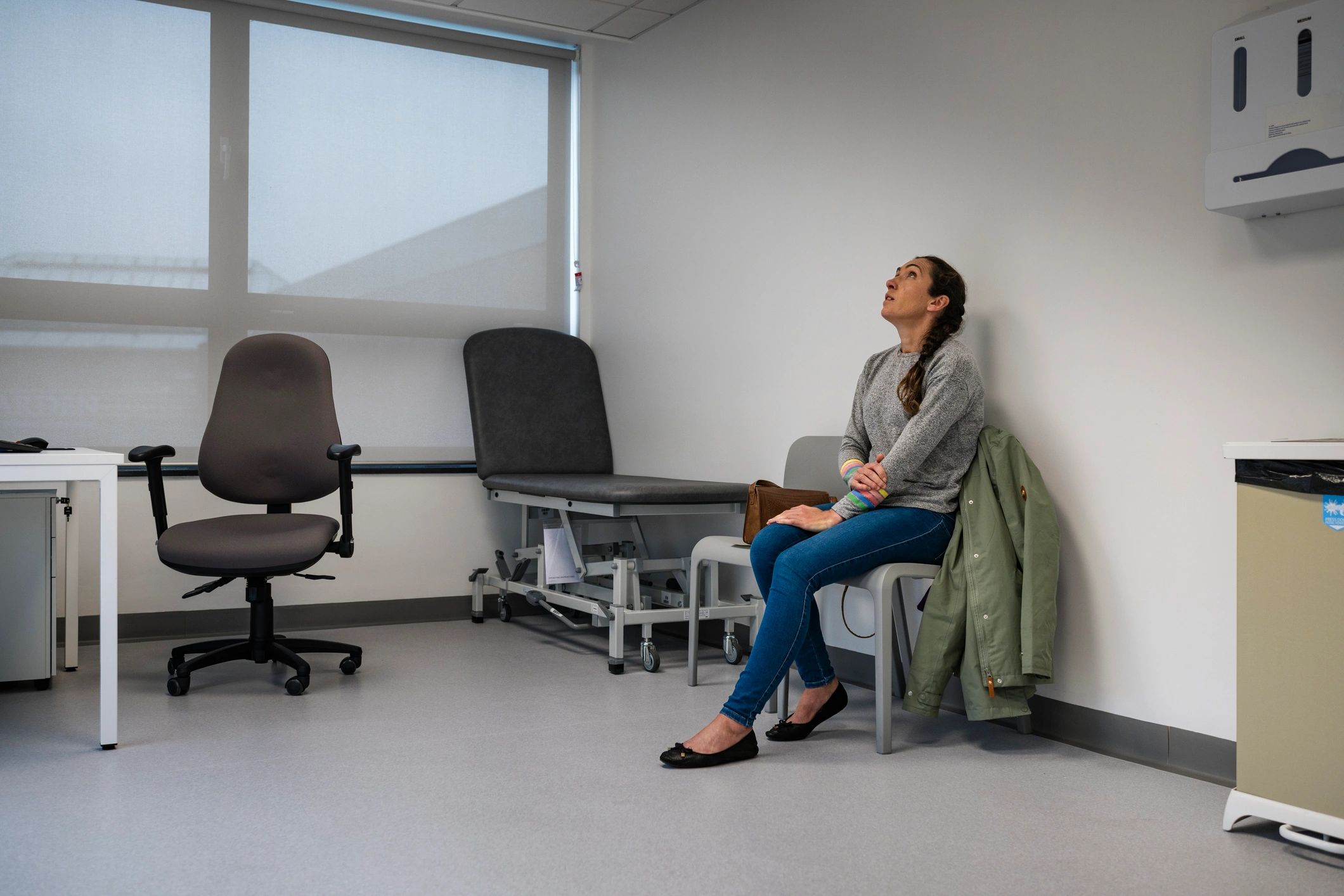 Client in a calm healthcare setting