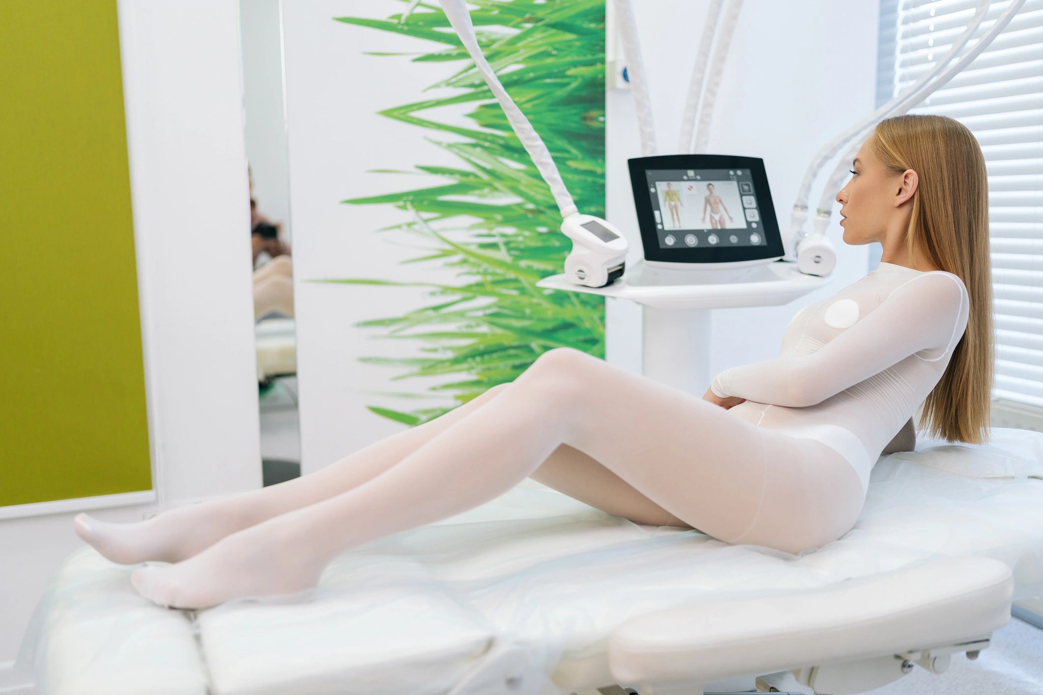 Wellness treatment room prepared for client care